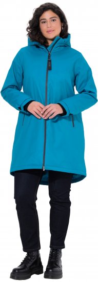 Ulla Popken HYPRAR Triple-Function Longline Jacket Turquoise - Joped - 