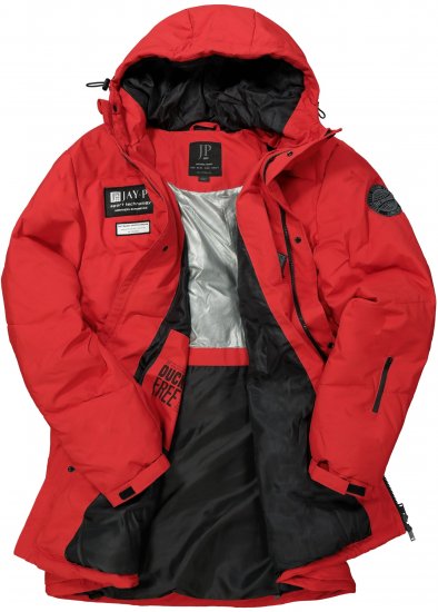 JAY-PI Warm Quilted Parka Dual Function Windproof and Water Repellent Red - Jakid ja joped - Joped, suured suurused: 2XL – 12XL