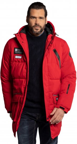 JAY-PI Warm Quilted Parka Dual Function Windproof and Water Repellent Red - Jakid ja joped - Joped, suured suurused: 2XL – 12XL