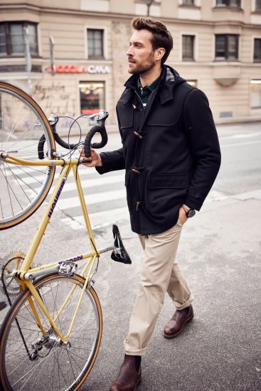 JP1880 Dufflecoat Water-repellent Black - Jakid ja joped - Joped, suured suurused: 2XL – 12XL