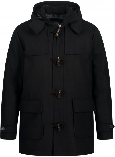 JP1880 Dufflecoat Water-repellent Black - Jakid ja joped - Joped, suured suurused: 2XL – 12XL