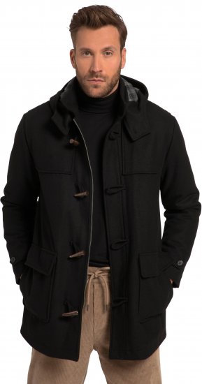 JP1880 Dufflecoat Water-repellent Black - Jakid ja joped - Joped, suured suurused: 2XL – 12XL