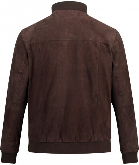 JP1880 Leather Jacket Goat Suede Espresso Brown - Jakid ja joped - Joped, suured suurused: 2XL – 12XL