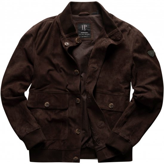 JP1880 Leather Jacket Goat Suede Espresso Brown - Jakid ja joped - Joped, suured suurused: 2XL – 12XL