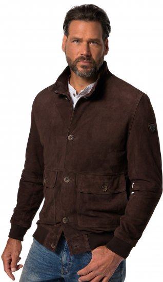 JP1880 Leather Jacket Goat Suede Espresso Brown - Jakid ja joped - Joped, suured suurused: 2XL – 12XL