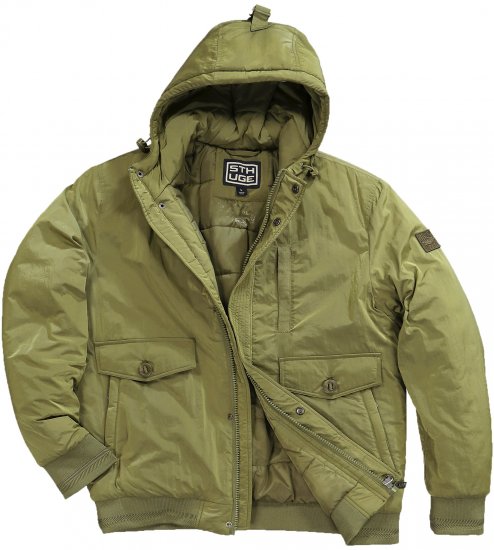 STHUGE Bomber Jacket With Hood Green - Jakid ja joped - Joped, suured suurused: 2XL – 12XL