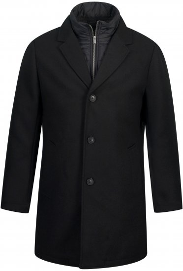 JP1880 Coat Wool Blend Quilted Black - Jakid ja joped - Joped, suured suurused: 2XL – 12XL