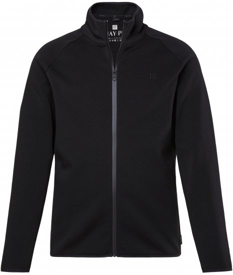 JAY-PI FLEXNAMIC® Golf Sweat Jacket with Zipper Black - Sviitrid ja dressipluusid - Meeste suured kapuutsiga jakid suurustes 2XL – 14XL
