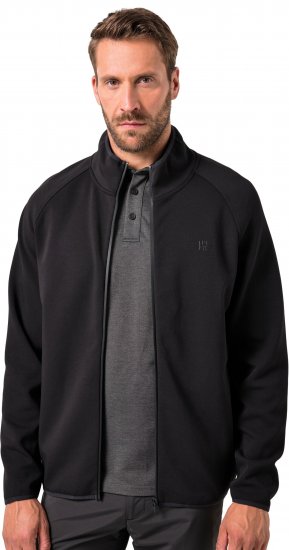 JAY-PI FLEXNAMIC® Golf Sweat Jacket with Zipper Black - Sviitrid ja dressipluusid - Meeste suured kapuutsiga jakid suurustes 2XL – 14XL