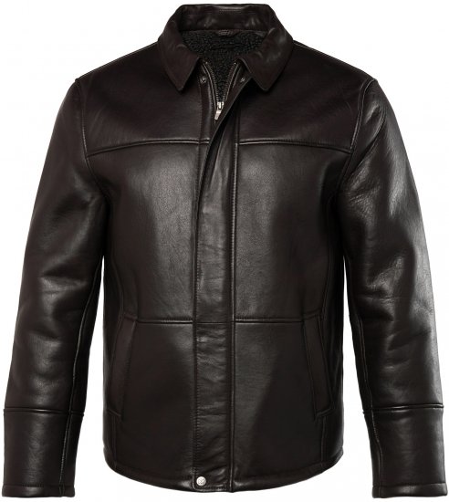 JP1880 Leather Jacket Soft Lamb Nappa Dark Brown - Jakid ja joped - Joped, suured suurused: 2XL – 12XL