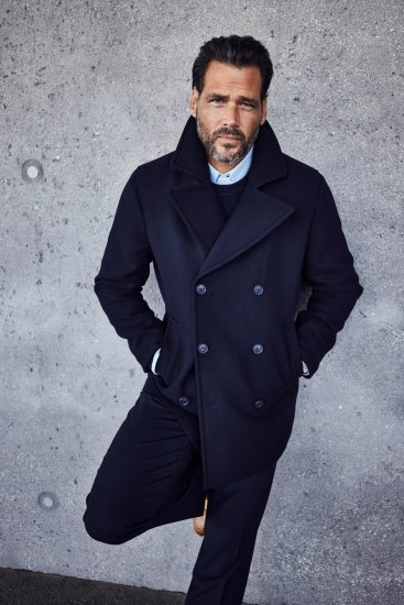 JP1880 Caban Short Double-breasted Overcoat Navy - Jakid ja joped - Joped, suured suurused: 2XL – 12XL