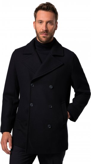 JP1880 Caban Short Double-breasted Overcoat Navy - Jakid ja joped - Joped, suured suurused: 2XL – 12XL