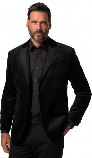 JP1880 Jacket Velvet Business Smoking Black - Ülikonnad ja pintsakud - Ülikonnad suured suurused