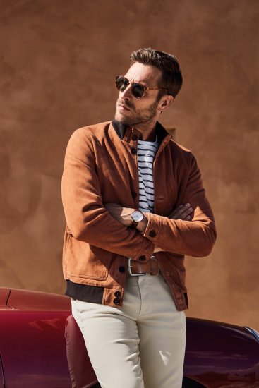 JP1880 Jacket Leather Lamb Nappa Brown - Jakid ja joped - Joped, suured suurused: 2XL – 12XL