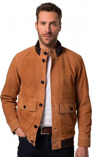 JP1880 Jacket Leather Lamb Nappa Brown - Jakid ja joped - Joped, suured suurused: 2XL – 12XL