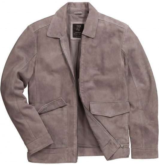 JP1880 Leather Jacket Lamskin Suede Grey - Jakid ja joped - Joped, suured suurused: 2XL – 12XL