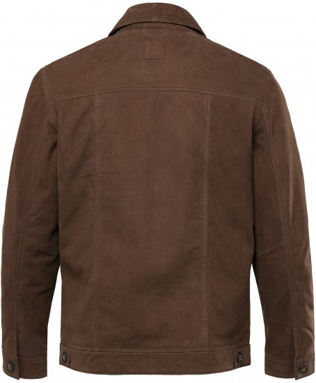 JP1880 Leather Jacket Nubuck Shirt Collar Brown - Jakid ja joped - Joped, suured suurused: 2XL – 12XL