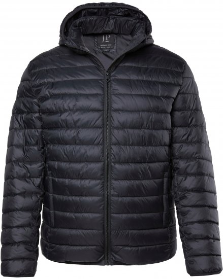 JAY-PI Lightly Quilted Jacket with a Hoodie Black - Jakid ja joped - Joped, suured suurused: 2XL – 12XL