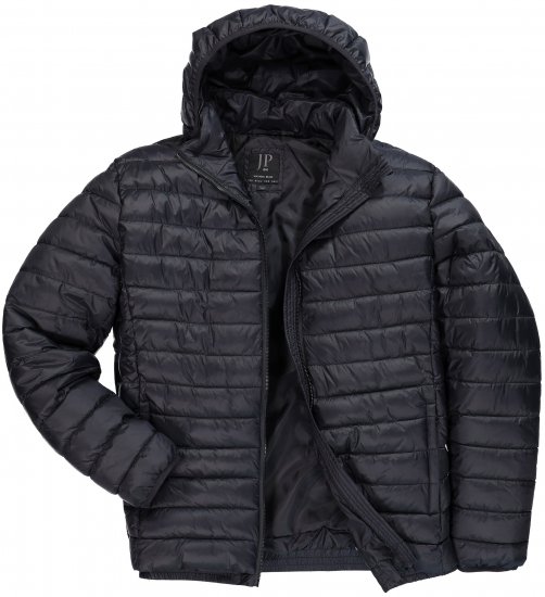 JAY-PI Lightly Quilted Jacket with a Hoodie Black - Jakid ja joped - Joped, suured suurused: 2XL – 12XL