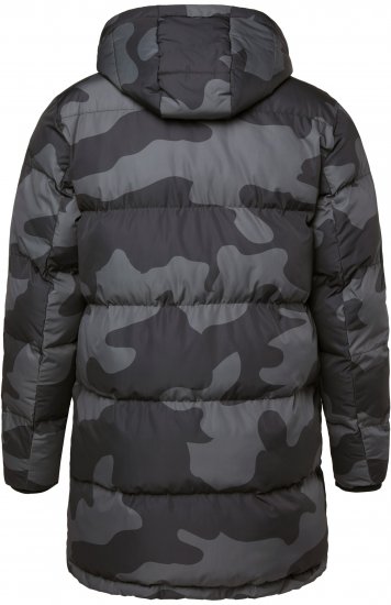 JP1880 Quilted Parka with Camouflage Drawstring Waist Black - Jakid ja joped - Joped, suured suurused: 2XL – 12XL
