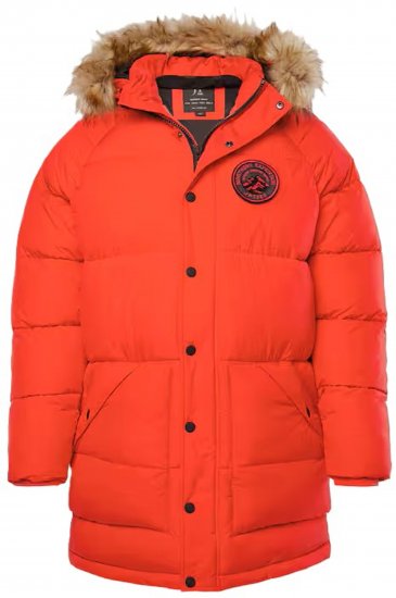 JP1880 Parka Quilted Faux Fur Hood Red - Jakid ja joped - Joped, suured suurused: 2XL – 12XL