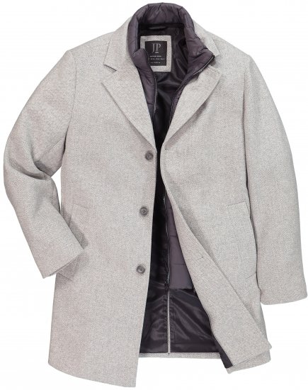 JP1880 Wool Blend Coat with Nylon Insert Grey - Jakid ja joped - Joped, suured suurused: 2XL – 12XL