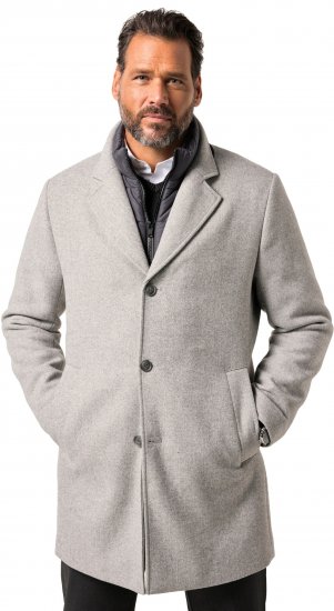 JP1880 Wool Blend Coat with Nylon Insert Grey - Jakid ja joped - Joped, suured suurused: 2XL – 12XL