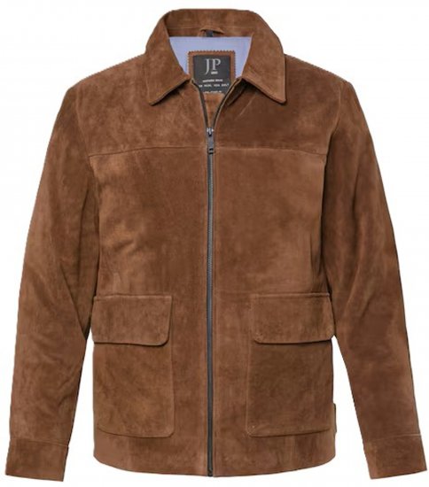 JP1880 Leather Jacket Genuine Cowhide Brown - Jakid ja joped - Joped, suured suurused: 2XL – 12XL