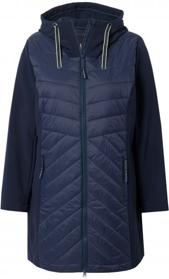 Ulla Popken HYPRAR Softshell Long Cut Jacket Navy - Joped - 