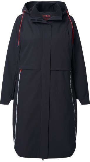 Ulla Popken Extra Long Functional Coat Black - Joped - 