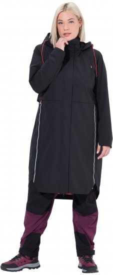 Ulla Popken Extra Long Functional Coat Black - Joped - 