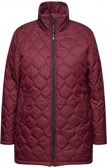 Ulla Popken HYPRAR Water-Repellent Quilted Jacket Wine Red - Joped - 