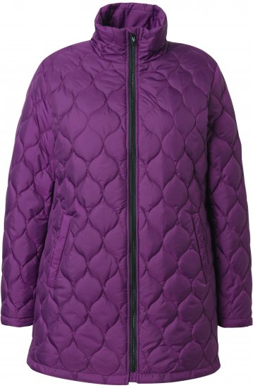 Ulla Popken HYPRAR Water-Repellent Quilted Jacket Plum - Joped - 