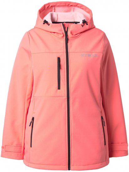 Ulla Popken HYPRAR Softshell Fleece Lined Jacket Coral - Joped - 