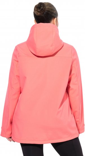 Ulla Popken HYPRAR Softshell Fleece Lined Jacket Coral - Joped - 