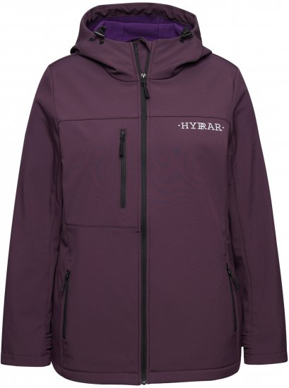 Ulla Popken HYPRAR Softshell Fleece Lined Jacket Dark Blackberry - Naiste vööd - 