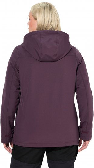 Ulla Popken HYPRAR Softshell Fleece Lined Jacket Dark Blackberry - Naiste vööd - 