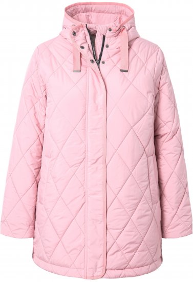 Ulla Popken HYPRAR Quilted Water-Repellent Jacket Soft Dusty Rose - Joped - 