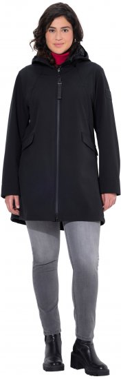 Ulla Popken HYPRAR Water Repellent Softshell Jacket Black - Joped - 