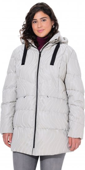 Ulla Popken HYPRAR Wave Quilted Water-Repellent Jacket Off-White - Joped - 