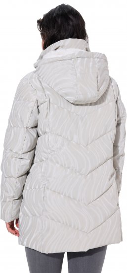 Ulla Popken HYPRAR Wave Quilted Water-Repellent Jacket Off-White - Joped - 
