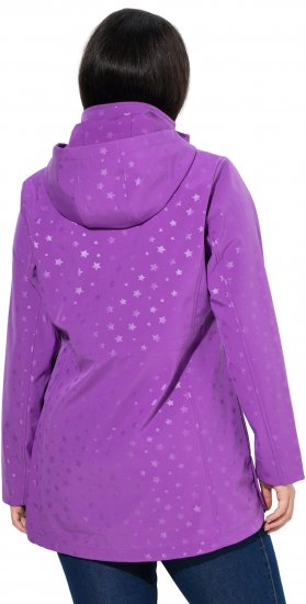 Ulla Popken HYPRAR Star Print Softshell Jacket Purple - Joped - 