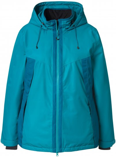 Ulla Popken HYPRAR Triple Function Two-Tone Ski Jacket Emerald Blue - Joped - 