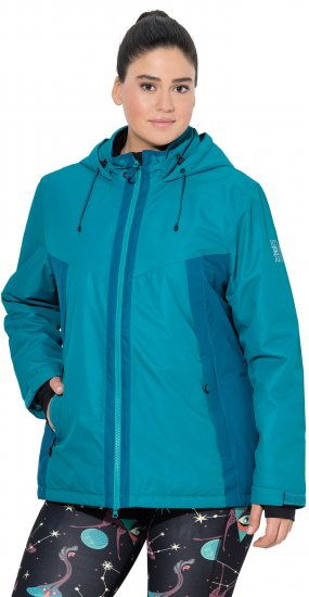 Ulla Popken HYPRAR Triple Function Two-Tone Ski Jacket Emerald Blue - Joped - 