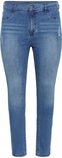 Kaffe Curve Laurina Teksad Washed/Destroyed Blue Denim - Teksad & Püksid Suuremates Suurustes – Plus Size - 
