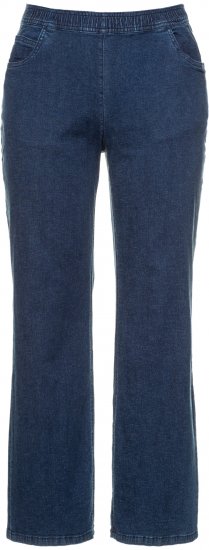 Ulla Popken Wide Leg Elastic Waist Mary Fit Marlene Stretch Jeans Denim Blue - Teksad & Püksid Suuremates Suurustes – Plus Size - 