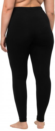Ulla Popken Basic Stretch Knit Ankle Length Leggings Black - Teksad & Püksid Suuremates Suurustes – Plus Size - 