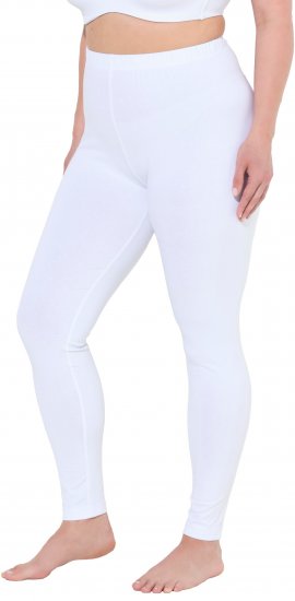 Ulla Popken Basic Stretch Knit Ankle Length Leggings Snow White - Teksad & Püksid Suuremates Suurustes – Plus Size - 
