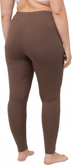 Ulla Popken Basic Stretch Knit Ankle Length Leggings Nougat Brown - Teksad & Püksid Suuremates Suurustes – Plus Size - 