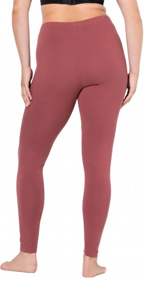 Ulla Popken Basic Stretch Knit Ankle Length Leggings Brick Red - Teksad & Püksid Suuremates Suurustes – Plus Size - 
